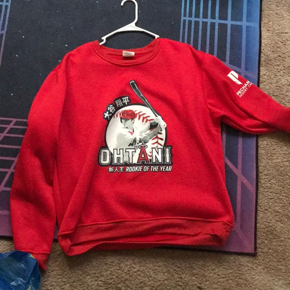 Angels sweater crewneck rookie of the year ohtani pechanga resort